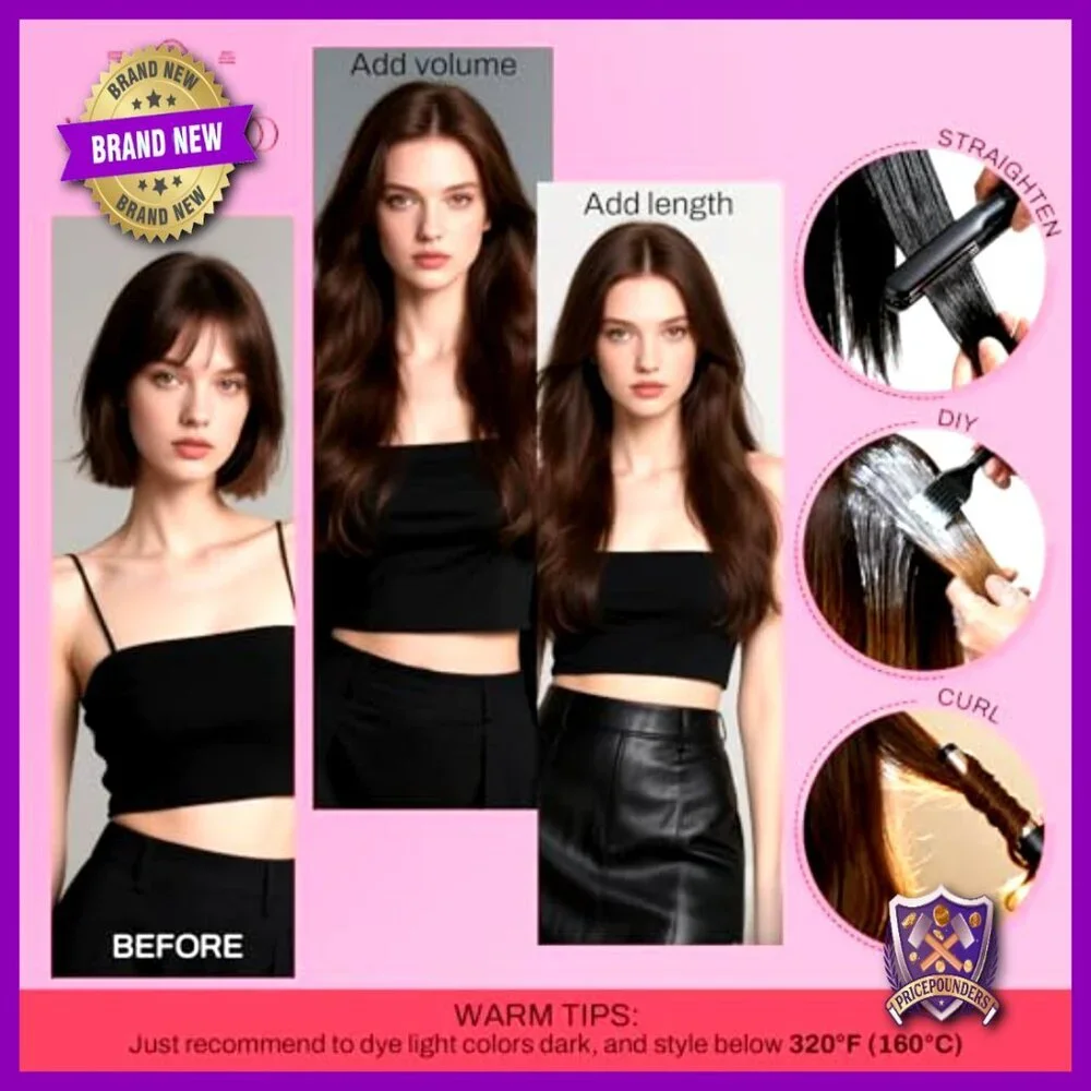 18 Inch Human Hair Tape-In Extensions, Seamless Skin Weft, 20 Pieces